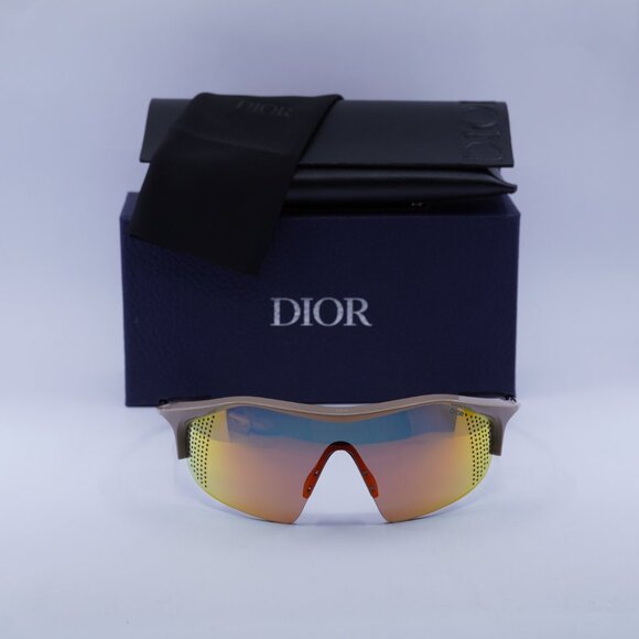 Dior DIORXPLORER M1U 40J7 Shield Sunglasses - Nude/Red Mirror - Picture 2 of 10